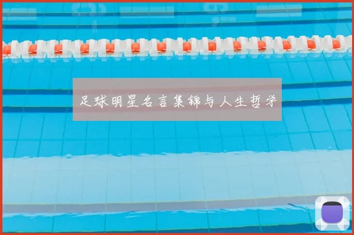 足球明星名言集锦与人生哲学