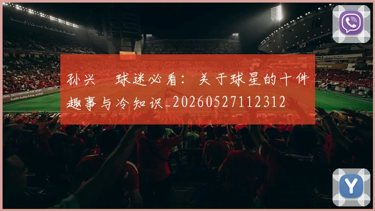 孙兴慜球迷必看:关于球星的十件趣事与冷知识_20260527112312
